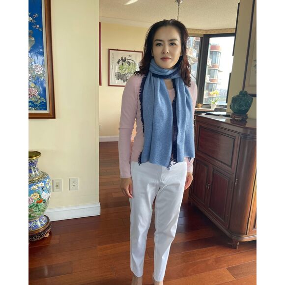 8661 Incashmere Women’s Lightweight 100% Pure Cashmere Wrap/scarf - Picture 2 of 4